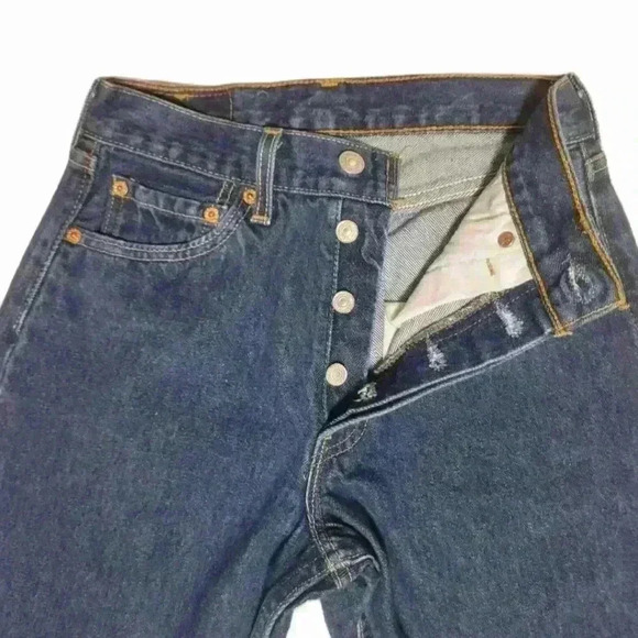 Dark Wash Levi 501s - Picture 2 of 9